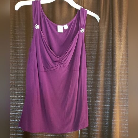 Womens Purple Blouse Tank top, Medium, Apt9 - Picture 2 of 9